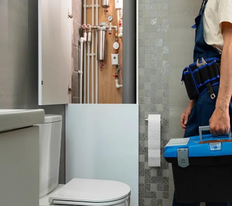 Installation sanitaire dans une salle de bain